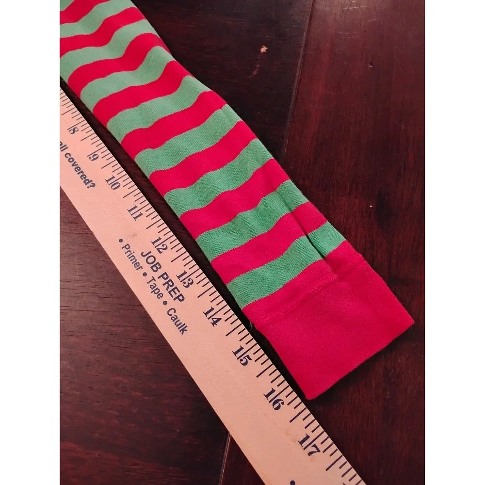 Hanna Andersson Kids Red Green Striped Organic Cotton Pajama Top Size 8 130cm
